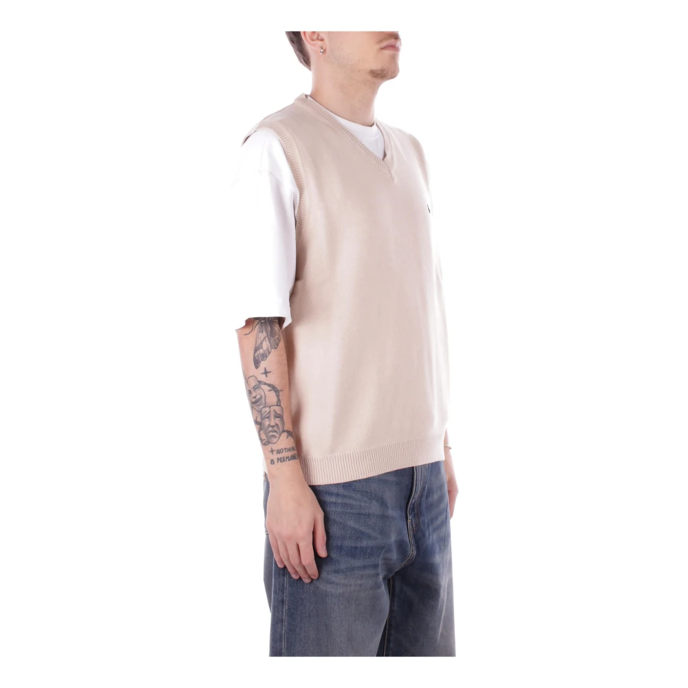 Carhartt WIP Logo Front Sweater Beige Heren