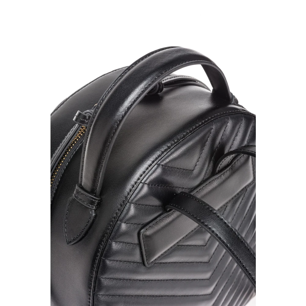 pinko Sheep Nappa Chevron Rugzak Black Dames