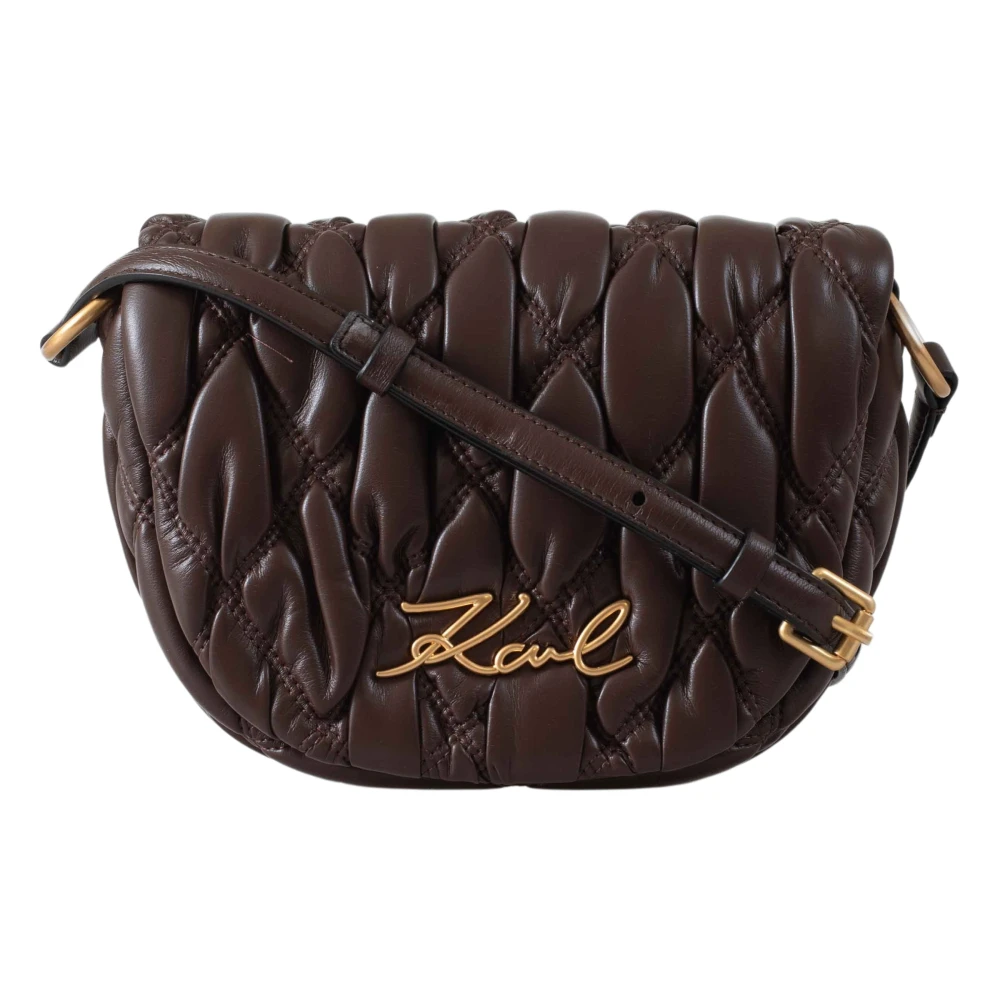 Karl Lagerfeld Bandolier K Signature Quilt Brown Dames