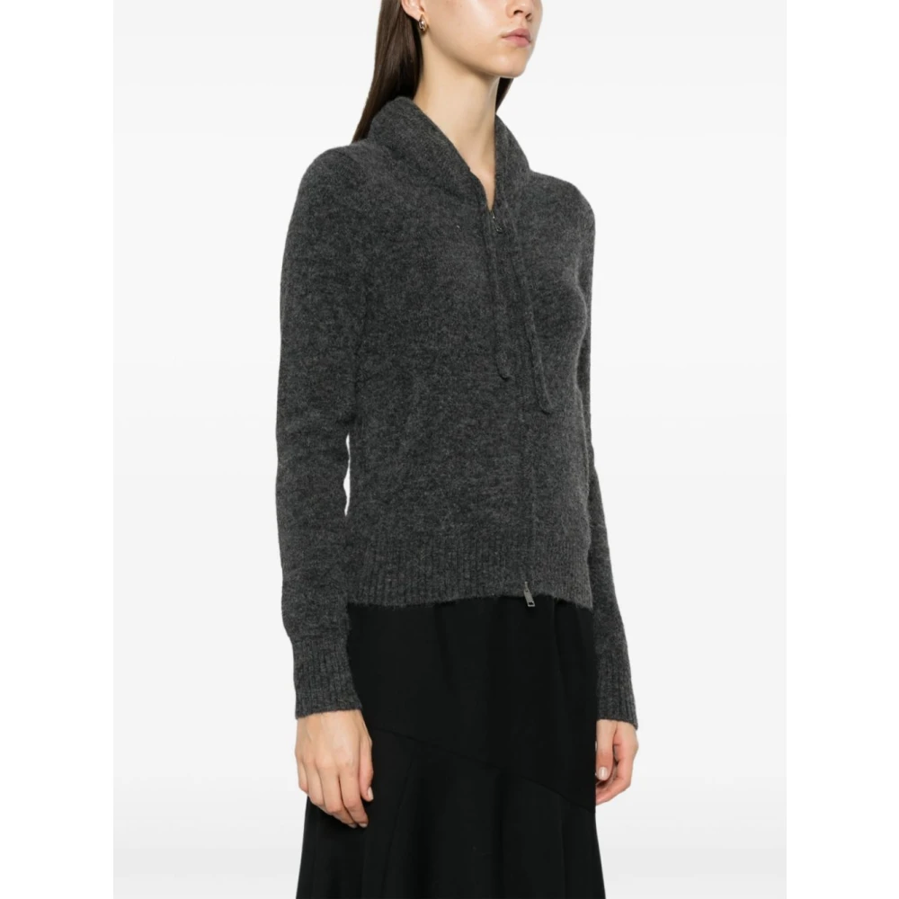 Isabel Marant Étoile Grijze Rits Hoodie Aw24 Gray Dames