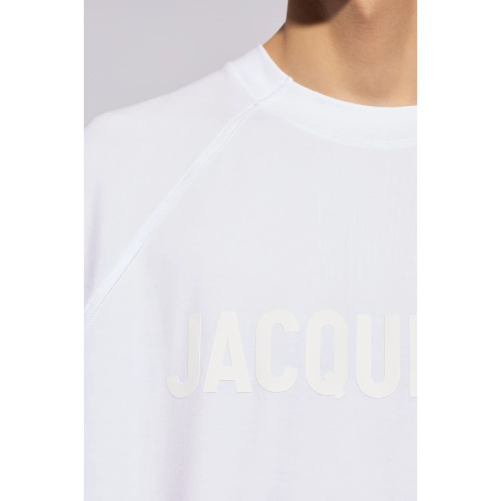 Jacquemus Typo T-shirt met logo White Heren
