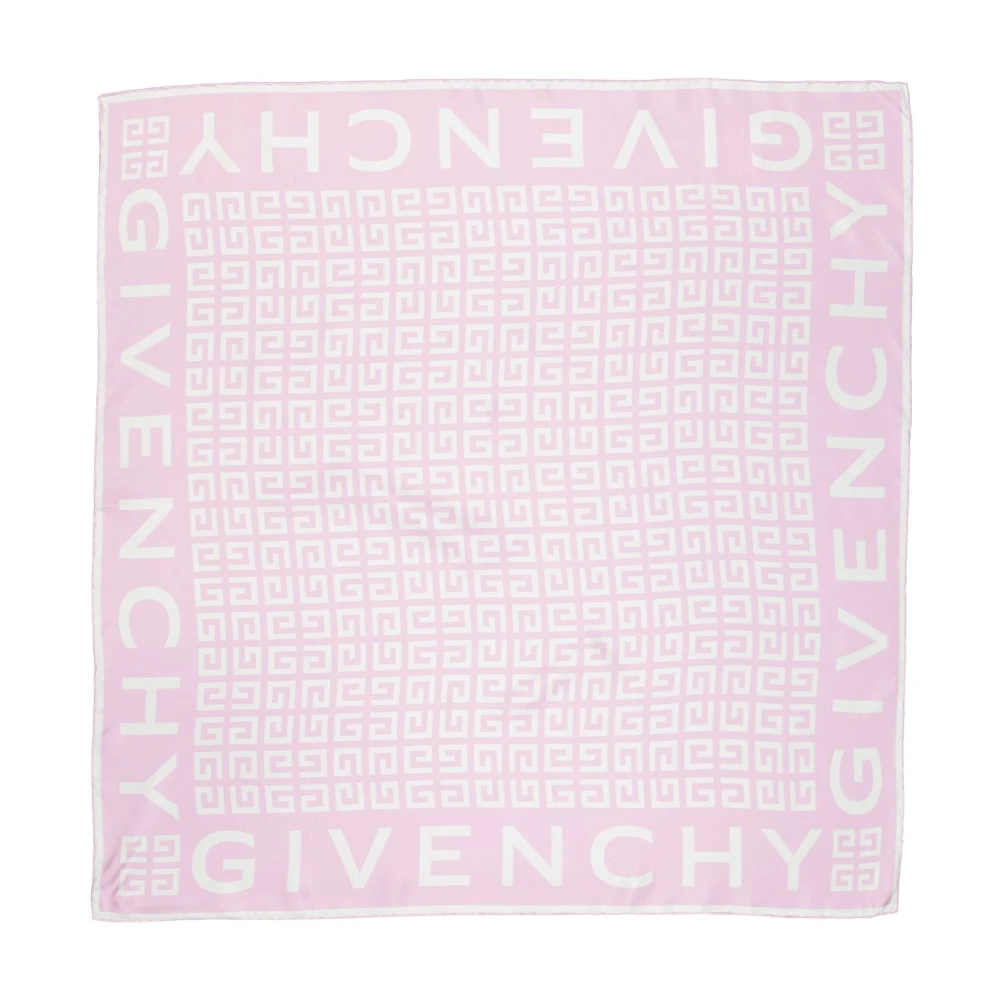 Givenchy Zijden Vierkante Sjaal met 4G Print Pink Dames