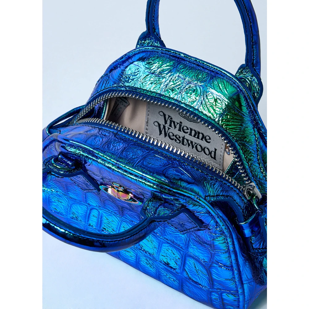 Vivienne Westwood Yasmine Handtas in Saffiano Leer Blue Dames