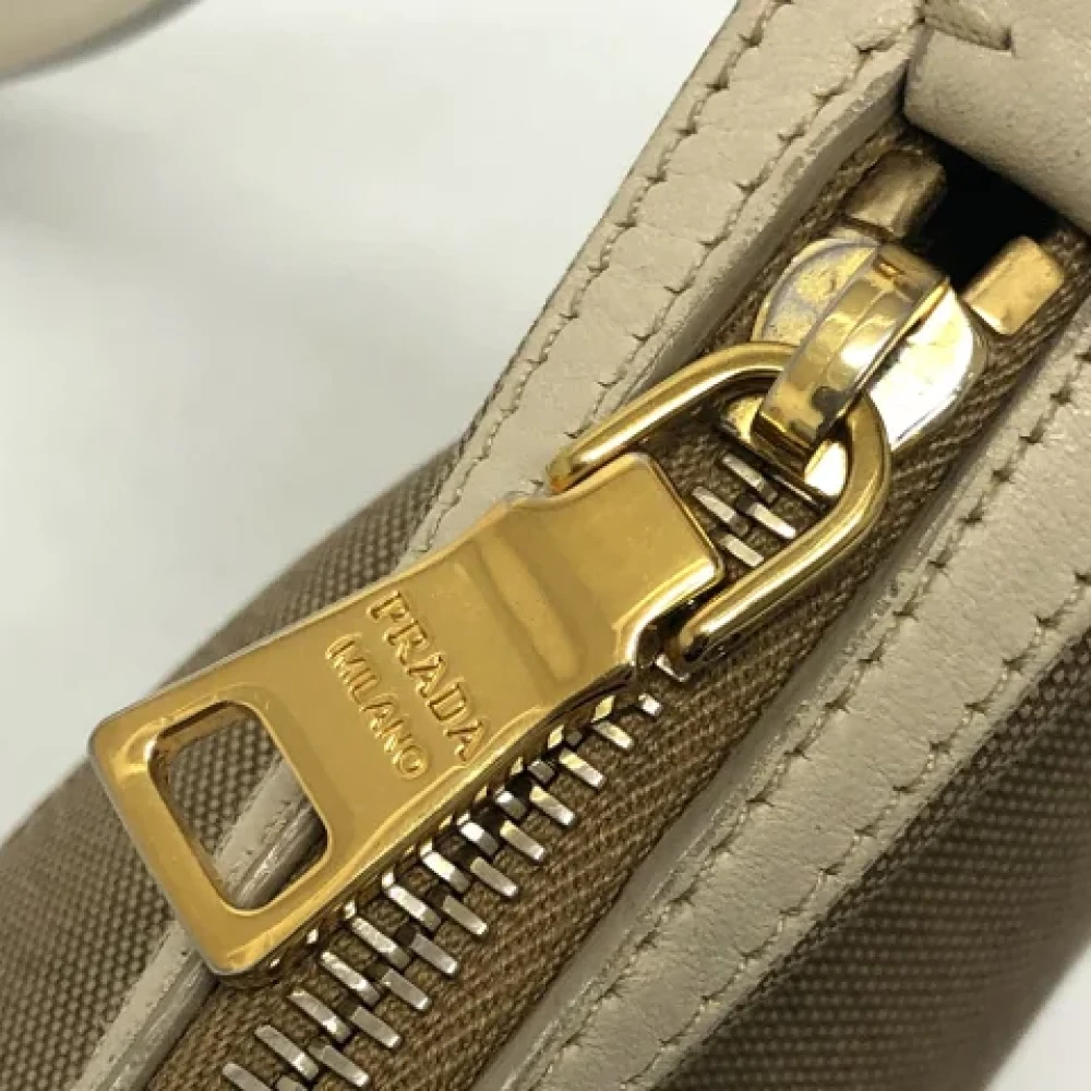 Prada Vintage Pre-owned Fabric prada-bags Beige Dames
