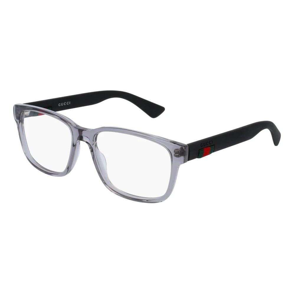 Gucci Transparent Light Grey Black Eyewear Frames Gray Unisex