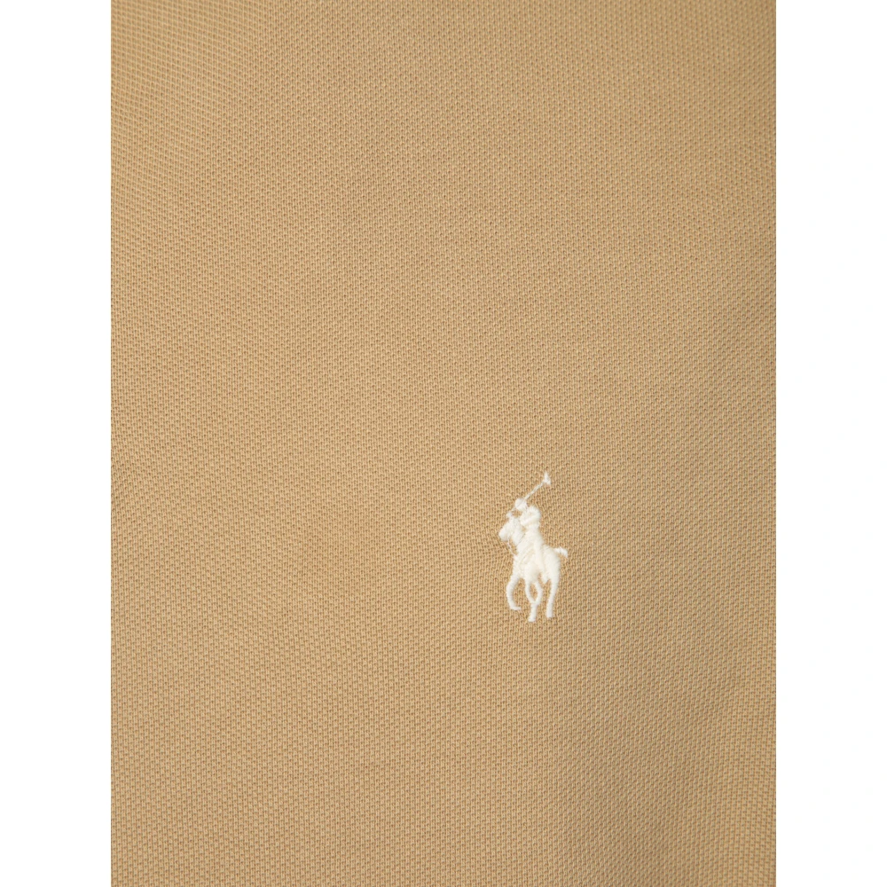Polo Ralph Lauren Beige Piquet Fabric Polo Shirt Beige Heren