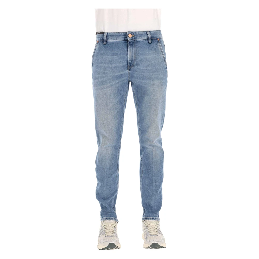 Pt Torino Men's Blue Indie Tapered Denim Jeans