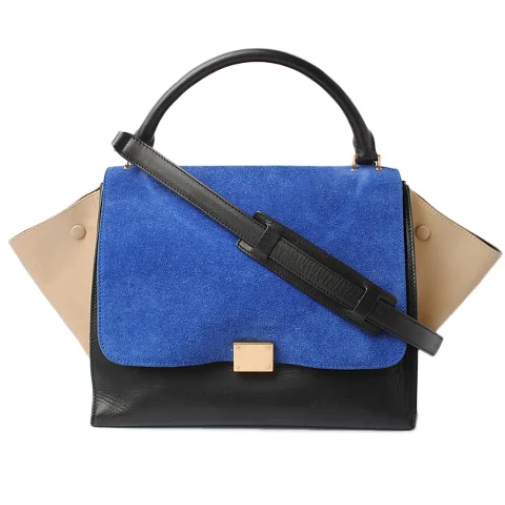 Celine Vintage Pre-owned Leather handbags Blue Dames