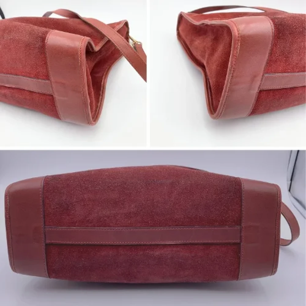 Gucci Vintage Pre-owned Suede handbags Red Dames