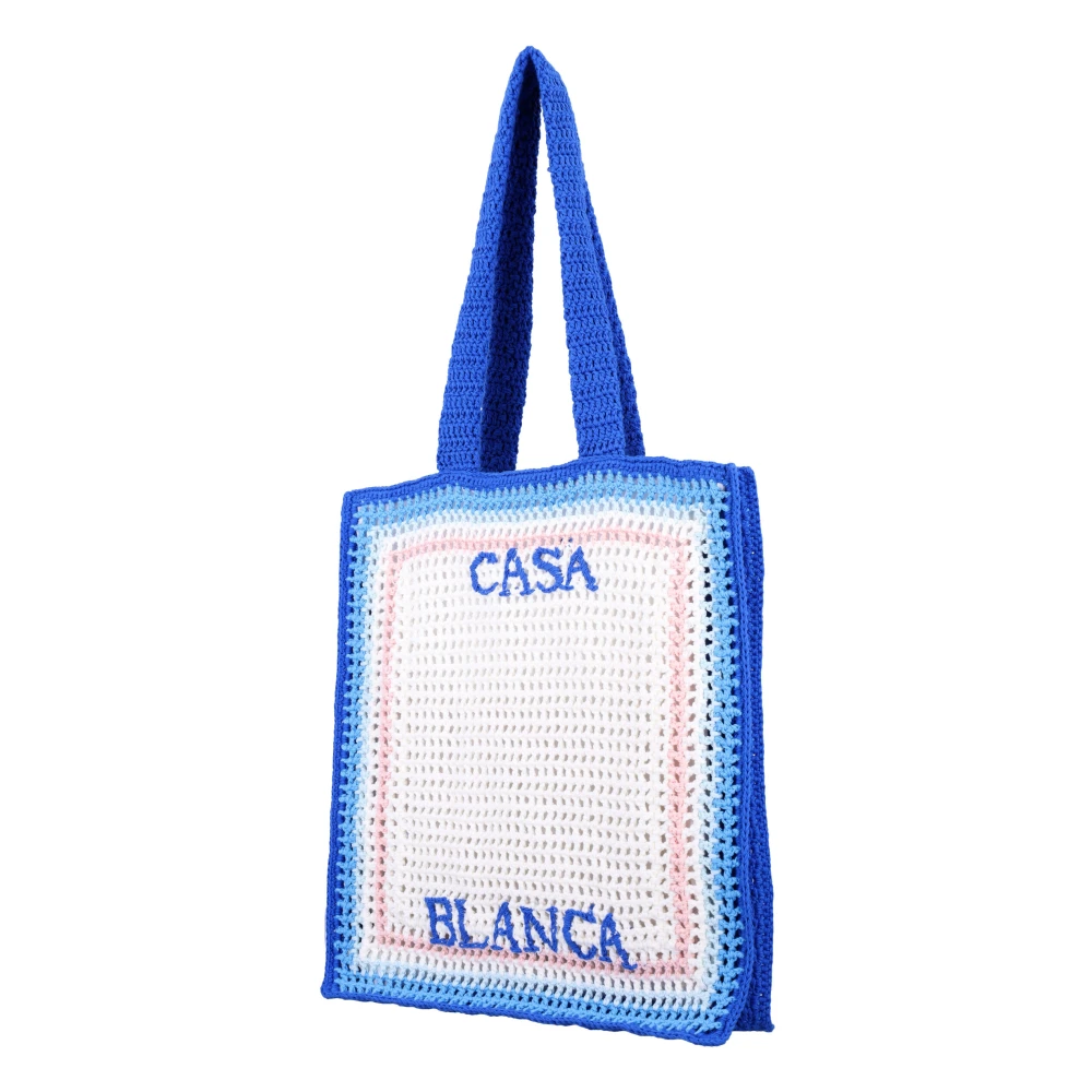Casablanca Blauwe Gradiënt Gehaakte Handtas Blue Unisex