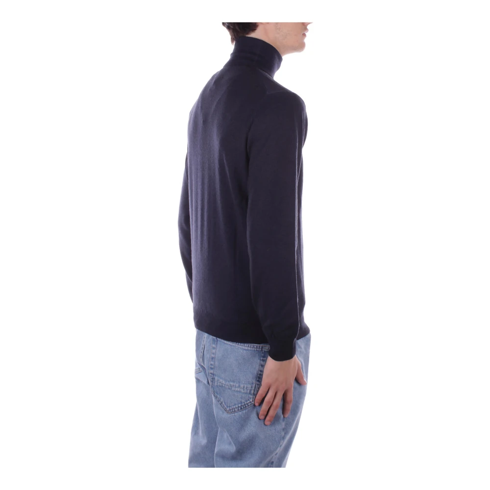 Woolrich Blauwe Coltrui Logo Zijkant Blue Heren