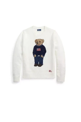 Polo Bear Linen-Cotton Crewneck Sweater