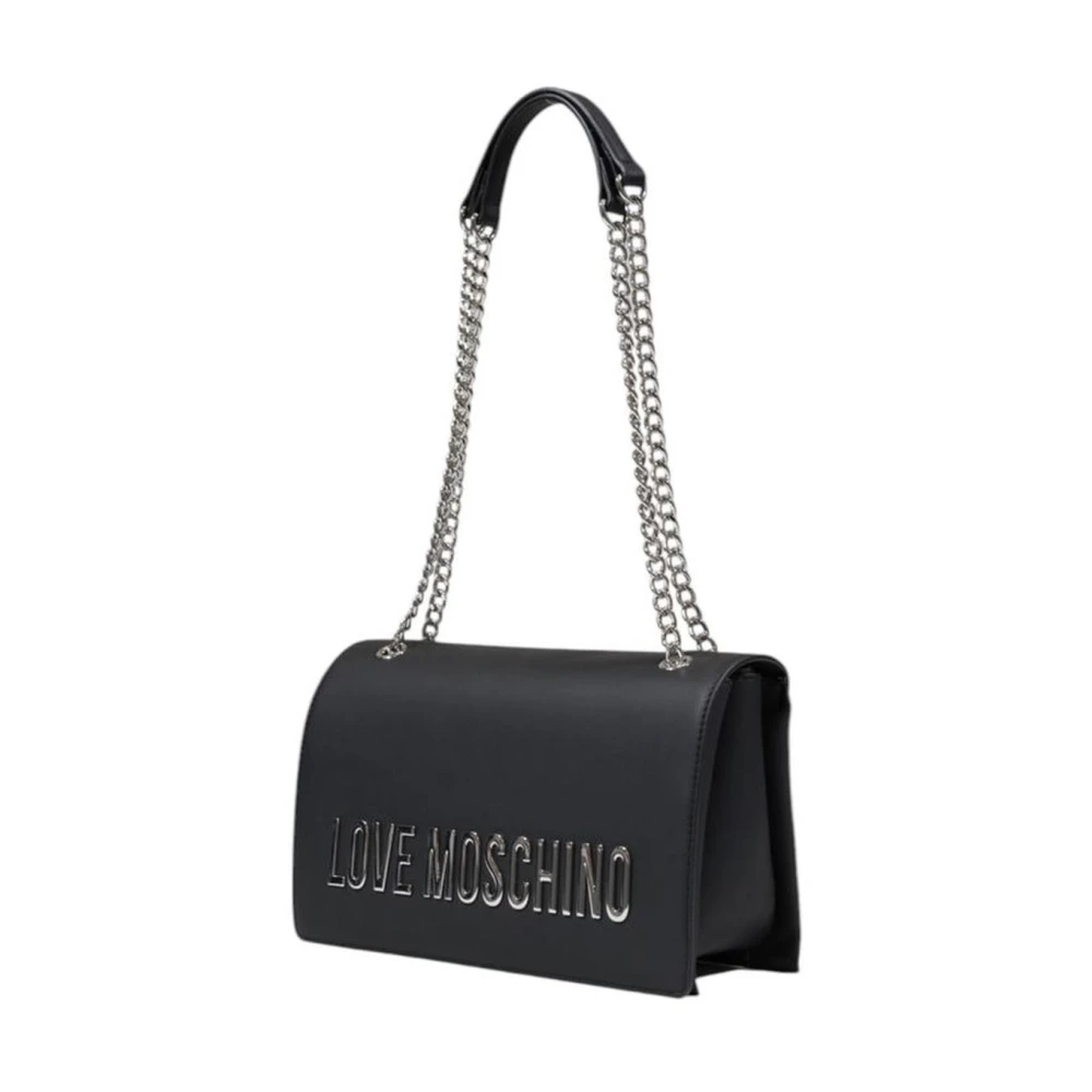 Love Moschino Grijze Polyethyleen Handtas Dames Medium Gray Dames