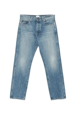 Blå Jeans med Dold Dragkedja