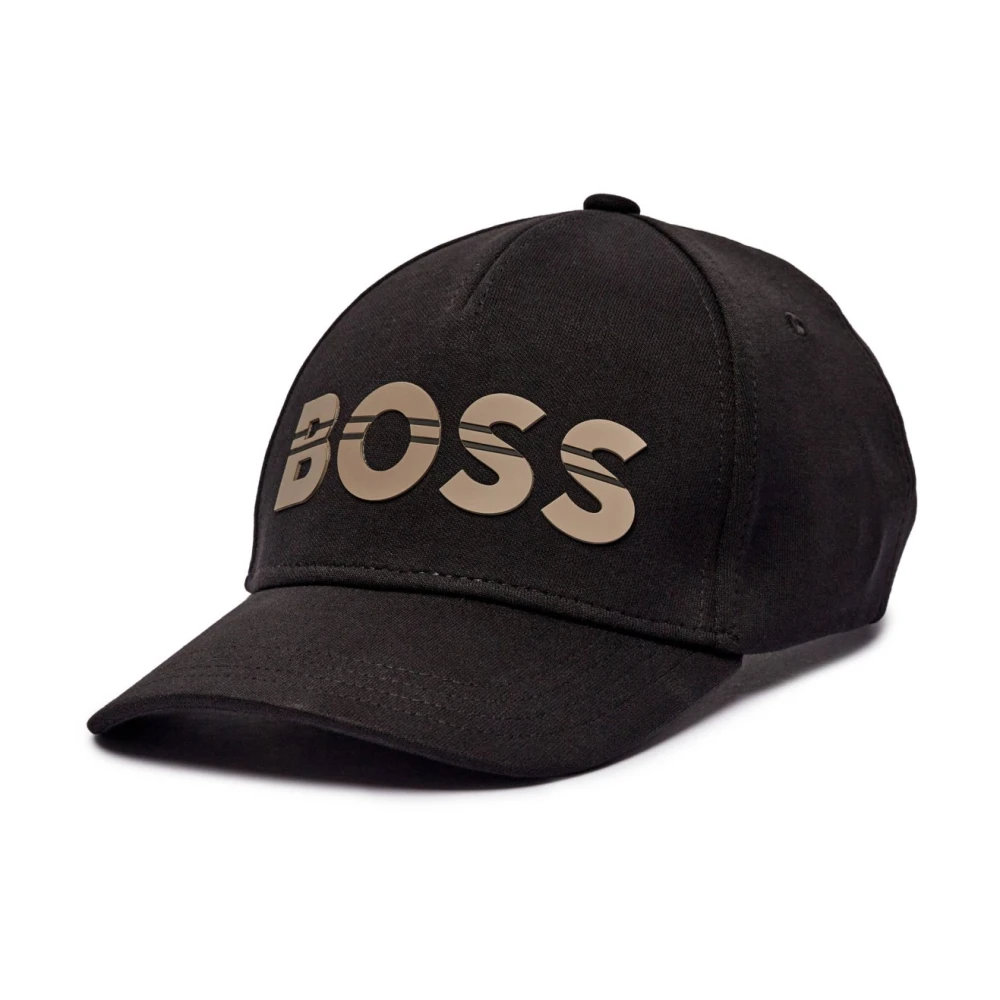 Hugo Boss Svart Logotyp Keps - Justerbar Metallspänne Black, Herr