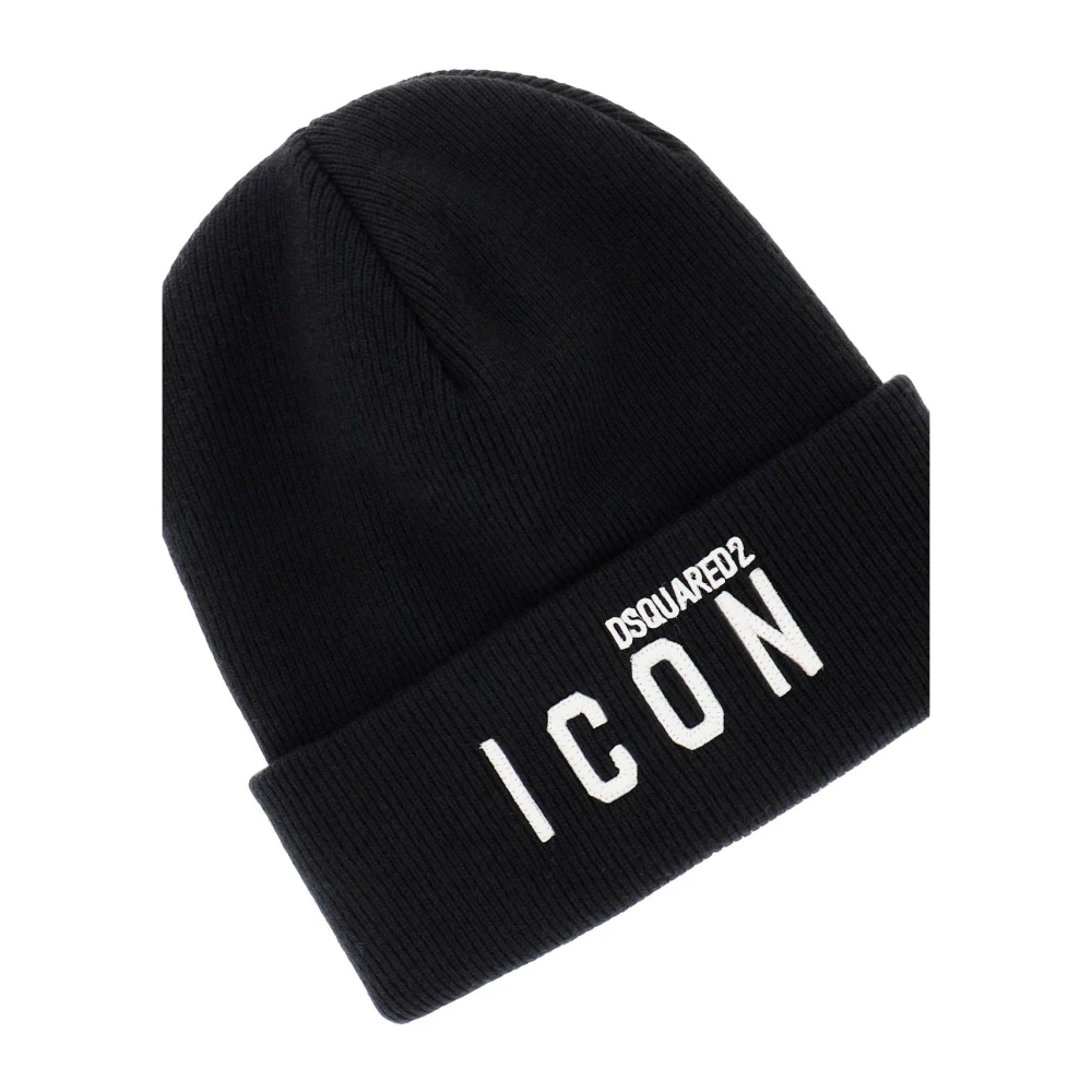 Dsquared2 Be Icon Beanie Black Heren