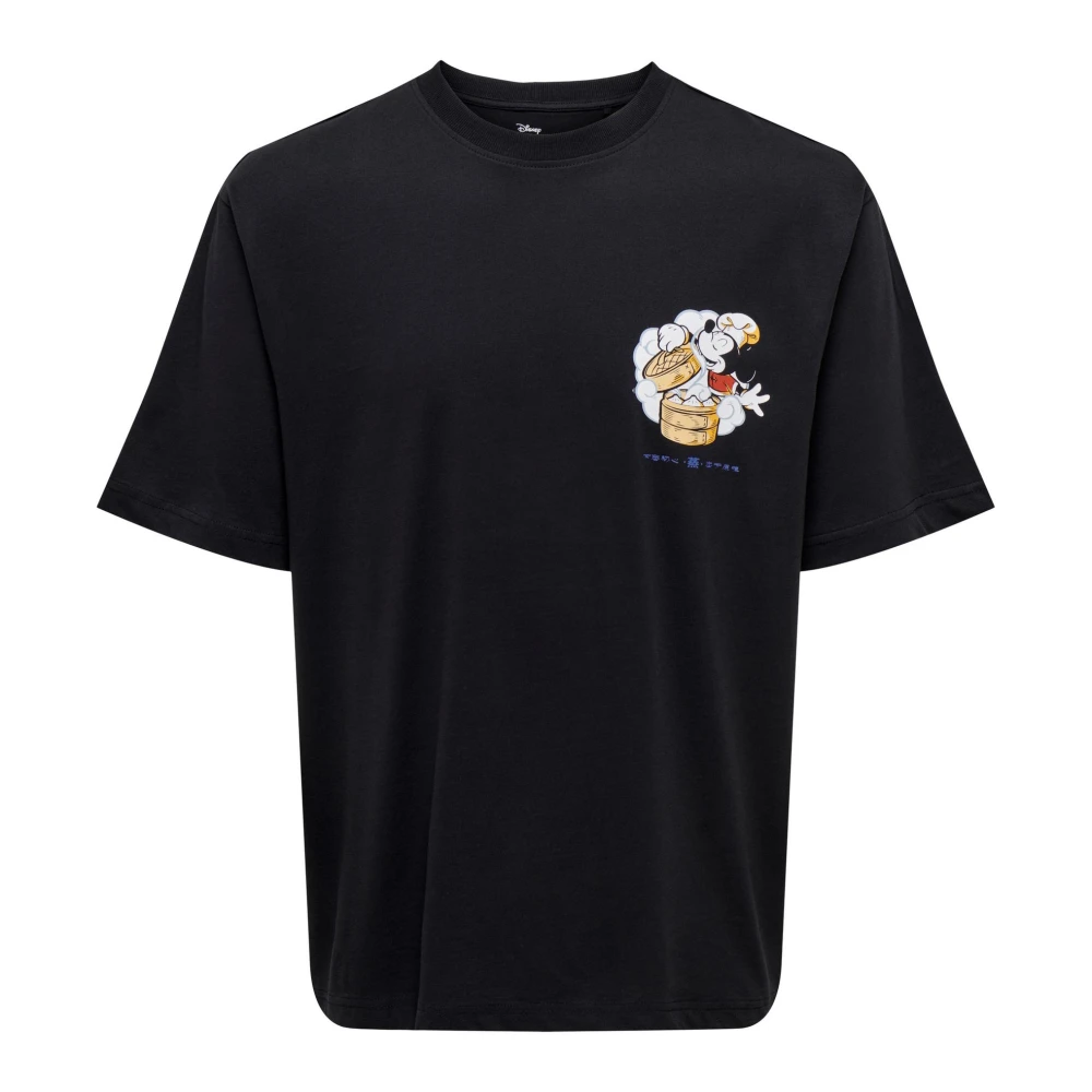 Only & Sons T-Shirts Black Heren