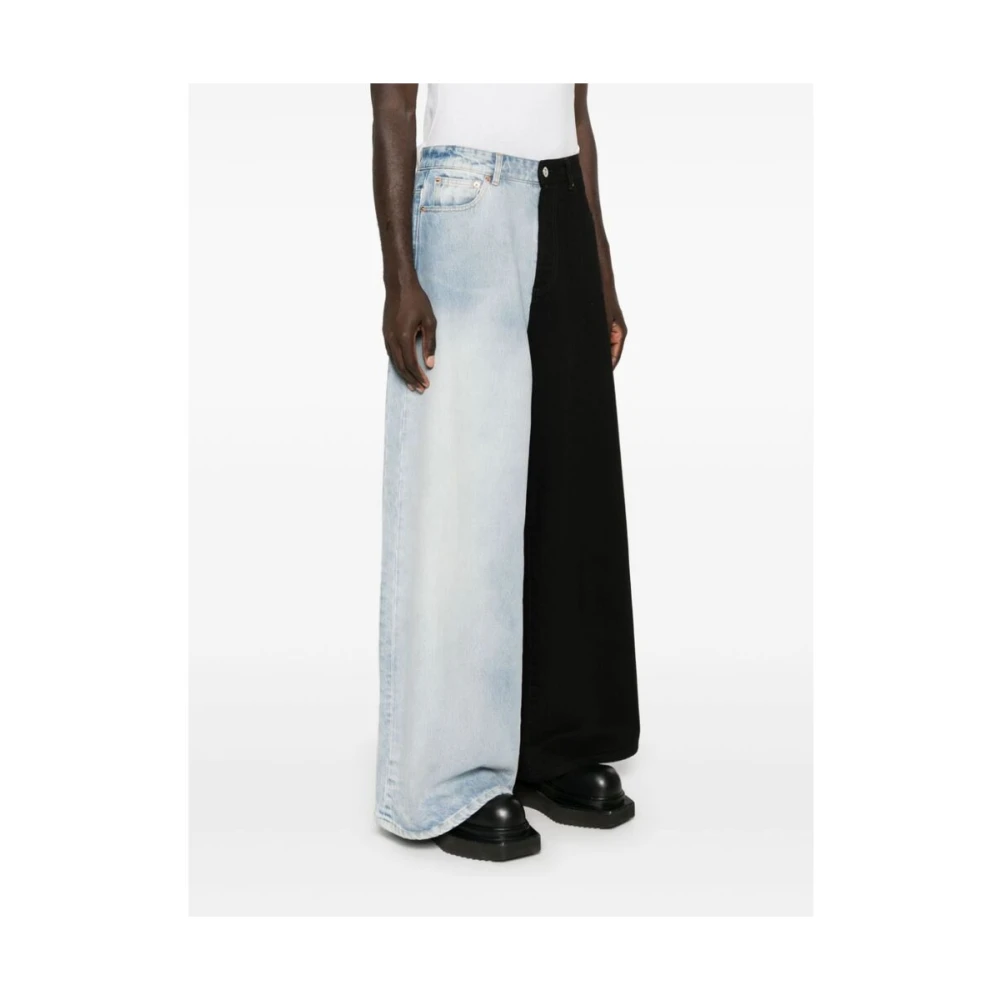 Vetements Contrasterende Panel Wide Leg Jeans Multicolor Heren