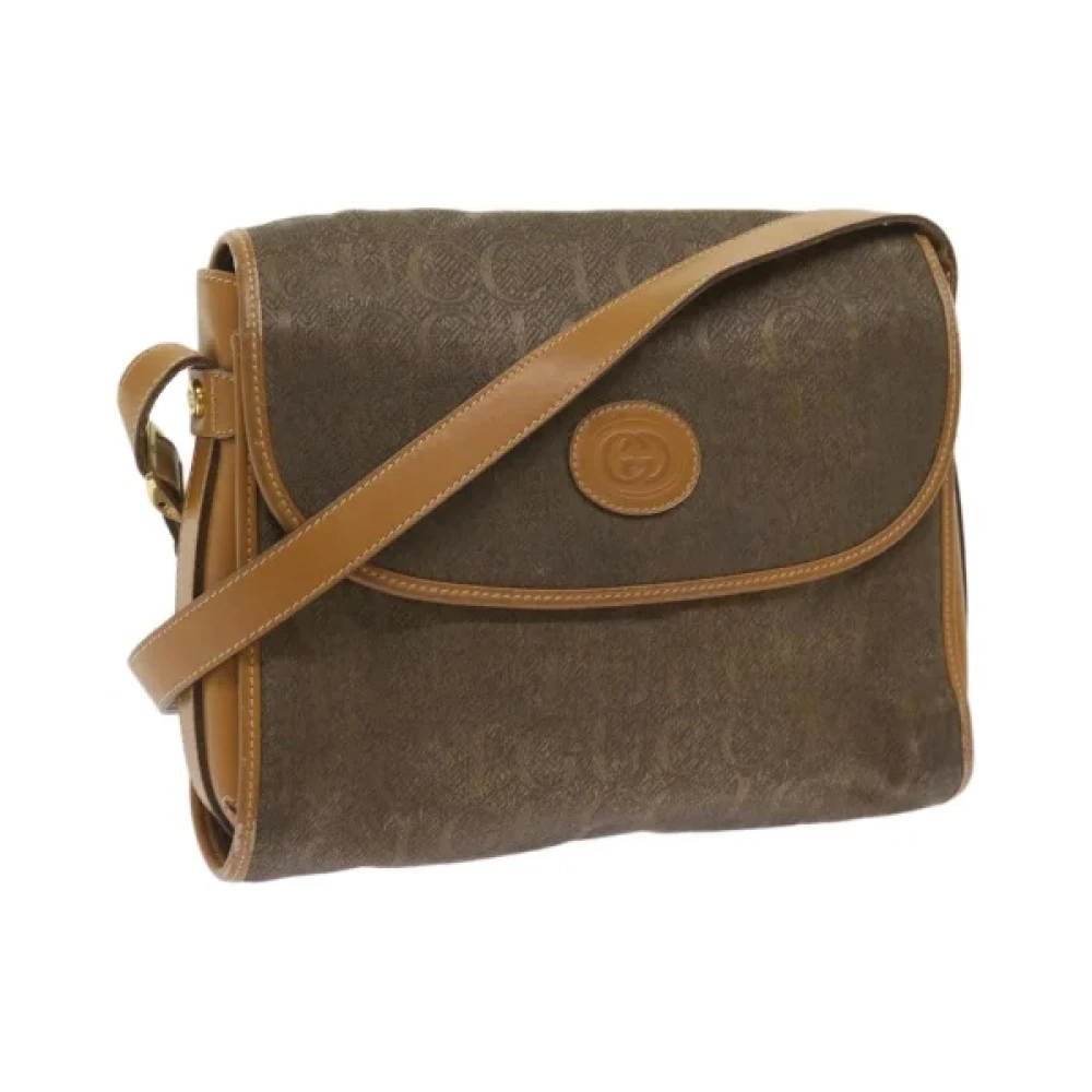 Gucci Vintage Pre-owned Cotton gucci-bags Brown Dames
