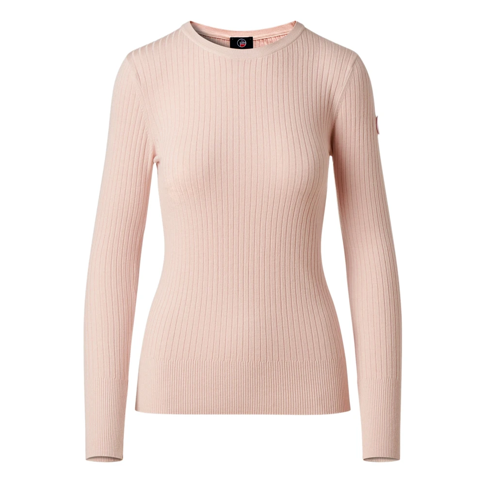 Fusalp Zachte Cable Knit Pullover Sweater Pink Dames