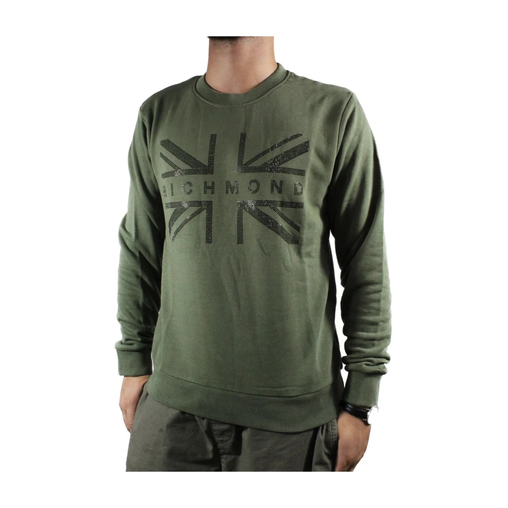 John Richmond Sweatshirt met ronde hals Green Heren
