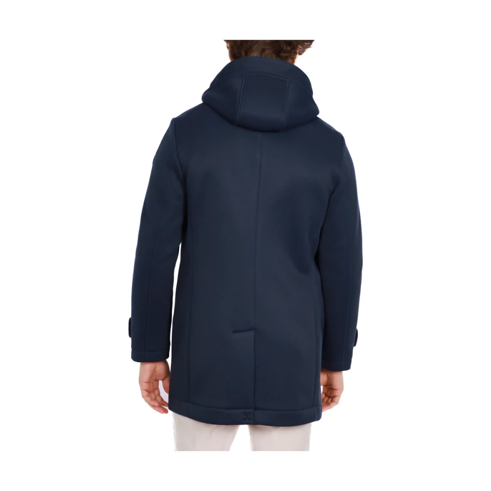 Distretto12 Blauwe Technische Micro Pique Parka Blue Heren