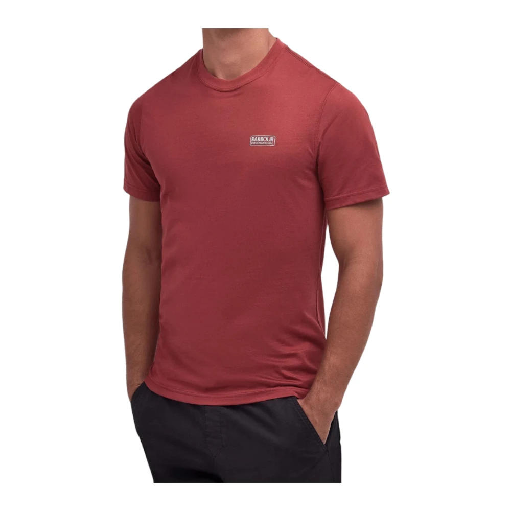 Barbour Rood T-shirt Red Heren