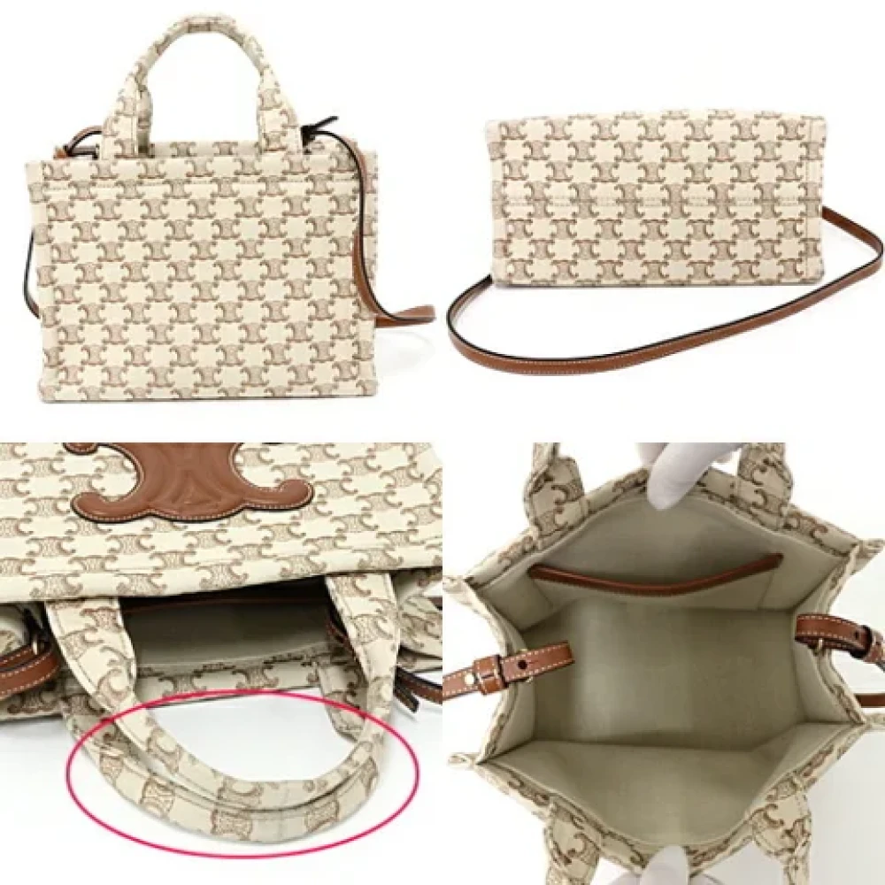 Celine Vintage Pre-owned Canvas celine-bags Beige Dames