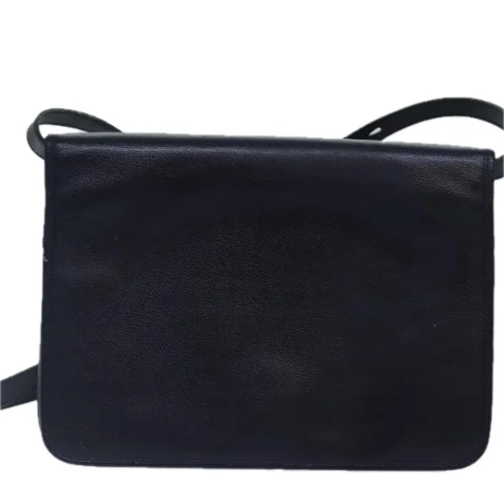 Dior Vintage Pre-owned Leather dior-bags Blue Dames