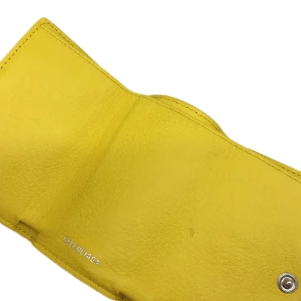 Balenciaga Vintage Pre-owned Leather wallets Yellow Unisex