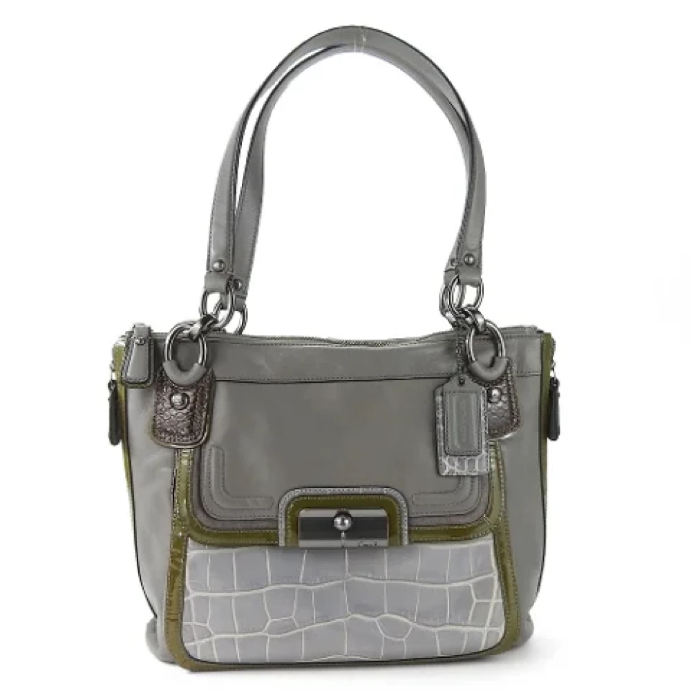 Coach Pre-owned Leather shoulder-bags Gray Dames