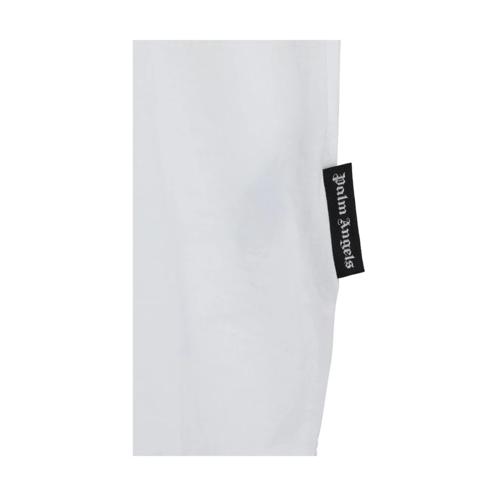 Palm Angels Iconisch Monogram Katoenen T-shirt White Heren