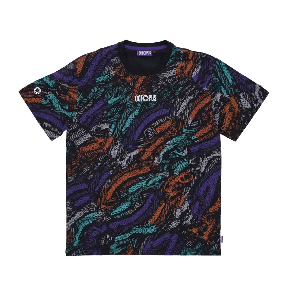 Octopus Zwarte Heren Casual Tee Black Heren