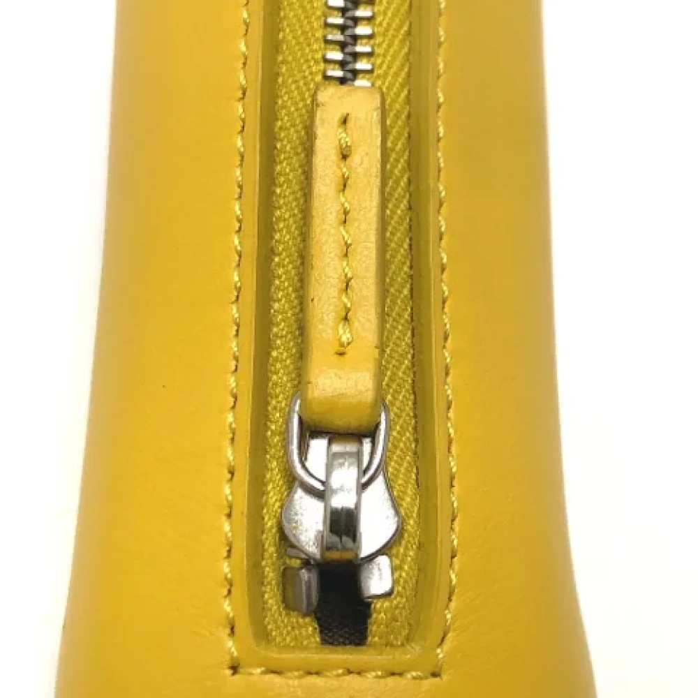 Fendi Vintage Pre-owned Leather key-holders Yellow Dames
