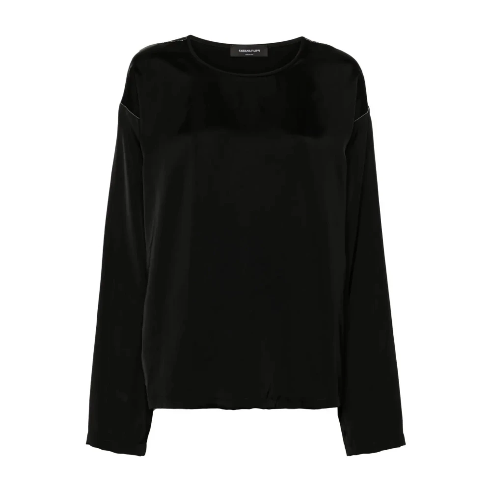 Fabiana Filippi Zwarte Shirts voor Vrouwen Ss24 Black Dames