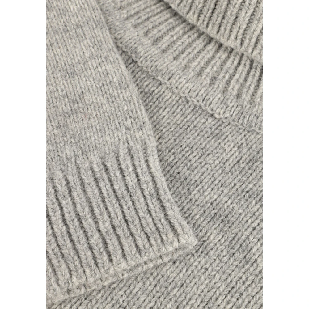 Selected Homme Grijze Gebreide Coltrui Gray Heren