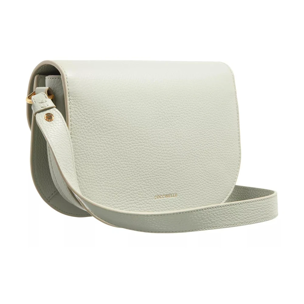 Coccinelle Groene leren handtas met gouden details Green Dames