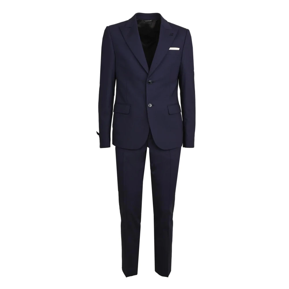 Daniele Alessandrini Elegant Wollen Pak Set Blue Heren