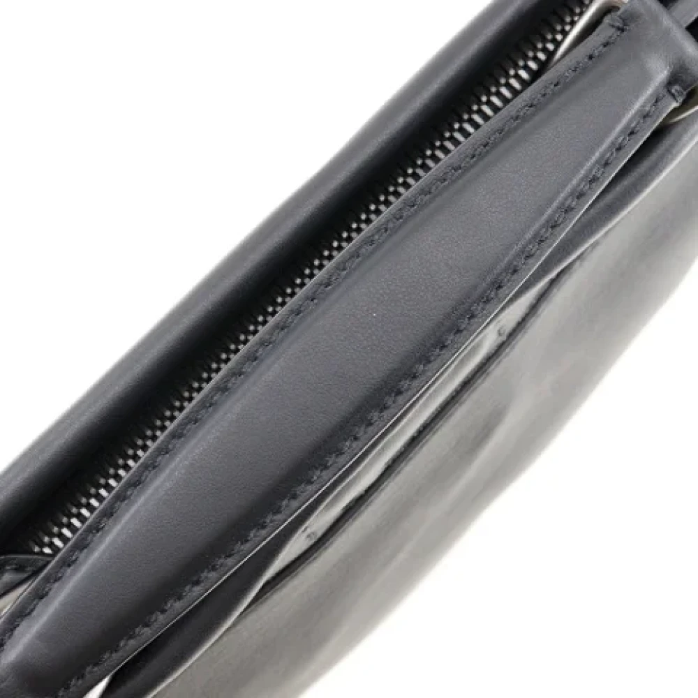 Fendi Vintage Pre-owned Leather briefcases Black Dames