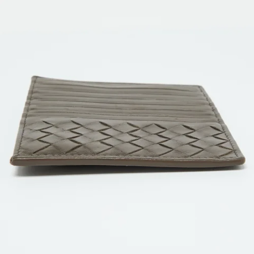 Bottega Veneta Vintage Pre-owned Leather wallets Gray Heren