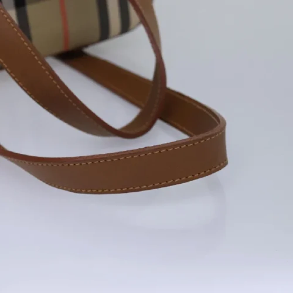 Burberry Vintage Pre-owned Canvas handbags Beige Dames