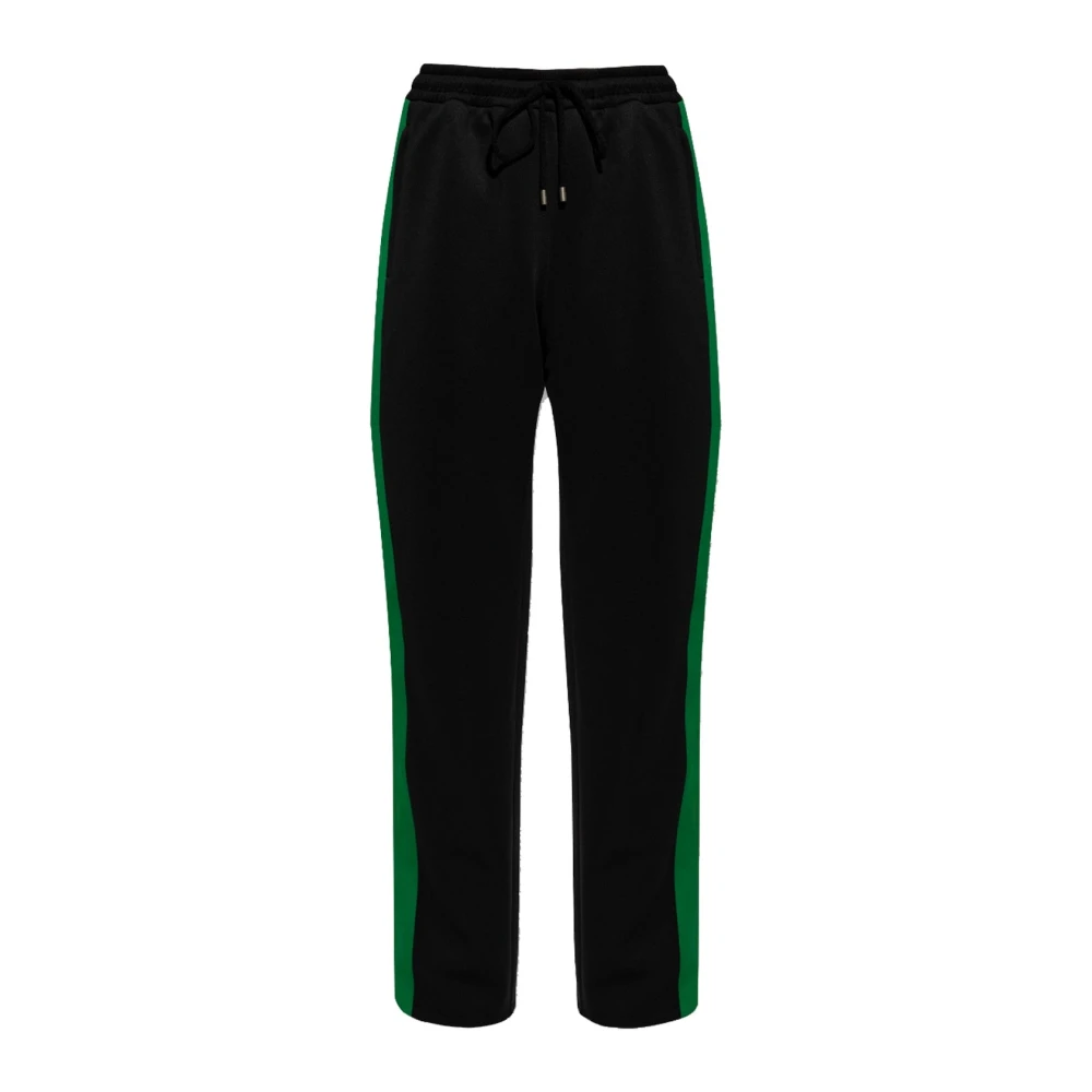 Gucci Striped Logo Patch Snap Closure Sweatpants Black, Herr