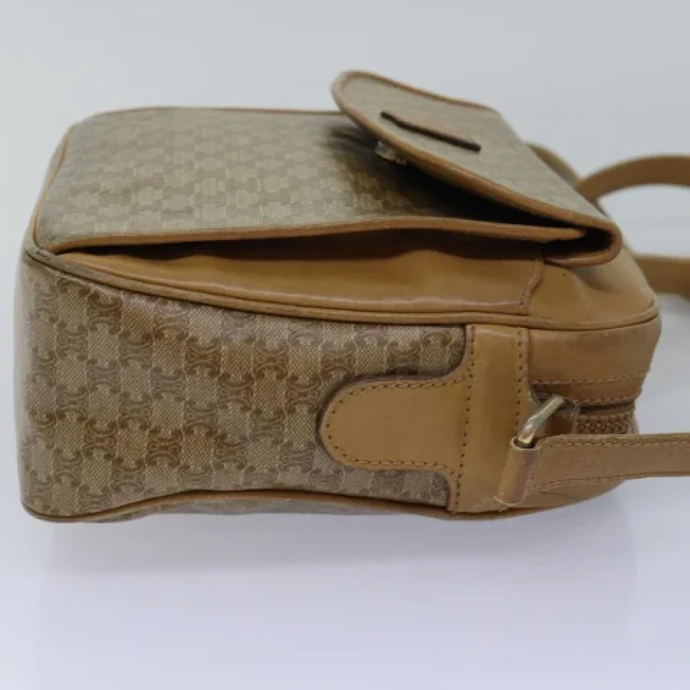 Celine Vintage Pre-owned Canvas shoulder-bags Beige Dames