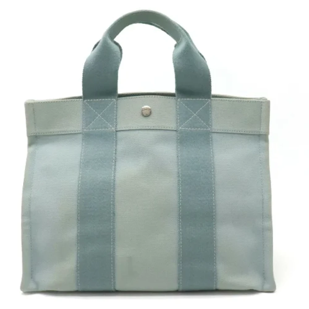 Hermès Vintage Pre-owned Canvas handbags Blue Dames
