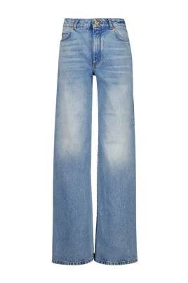 Straight-leg Jeans i tvättad denim