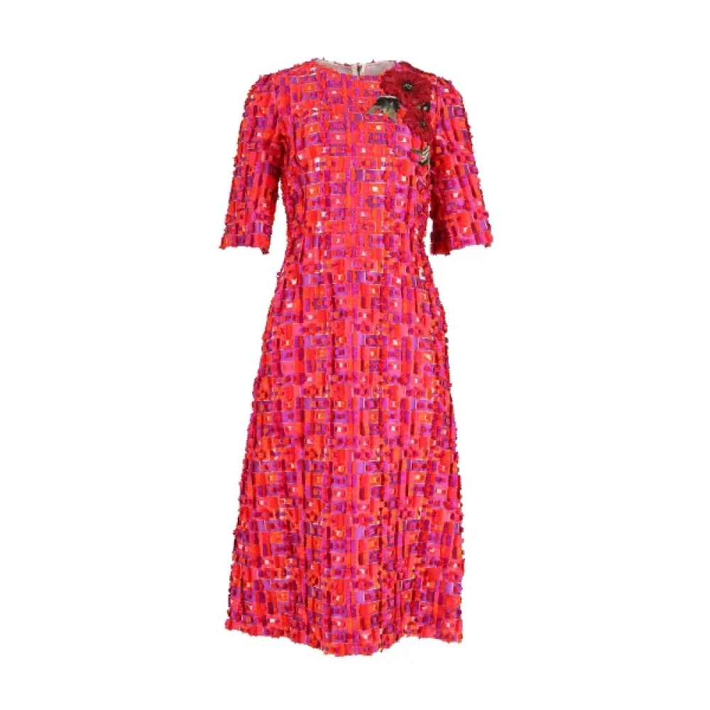 Pre-owned Rød polyester Dolce &; Gabbana kjole