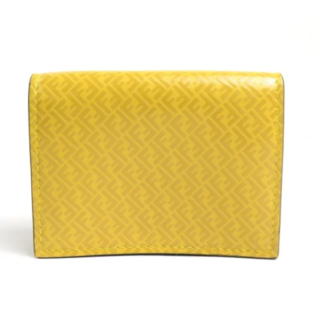 Fendi Vintage Pre-owned Leather wallets Yellow Dames