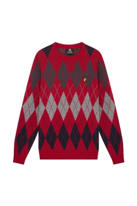 Brih Argyle Crew Neck Jumper