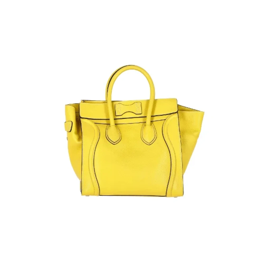 Celine Vintage Pre-owned Leather celine-bags Yellow Dames