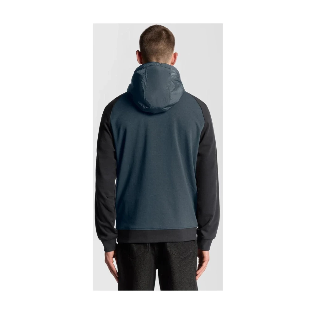 Lyle & Scott Herren Blau Hybrid-Hoodie Mit Halb Raglanärmeln - Bild 2